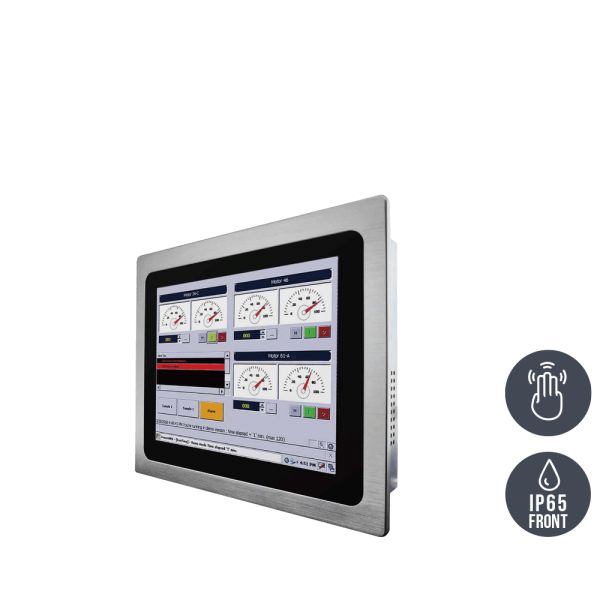 01-PCAP-Multitouch-Industrie-Monitor-R10L100-PPT2 / TL Produkt-Welten / Industriemonitor / Panel Mount (Einbau von vorne) / Multitouch-Screen, projiziert-kapazitiv (PCAP)