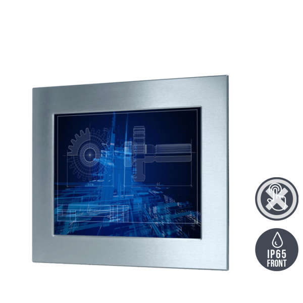 01-Einbau-Industriemonitor-WM19PME-Edelstahl-IP65_oT.png / TL Produkt-Welten / Industriemonitor / Panel Mount (Einbau von vorne) / ohne Touch-Screen