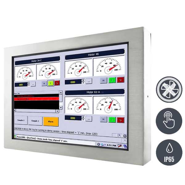 01-Industrie-Panel-PC-IP65-Edelstahl-W24IE3S-65A2-mT.png / TL Produkt-Welten / Panel-PC / Chassis Edelstahl (VESA-Mounting) / Touch-Screen für 1-Finger-Bedienung