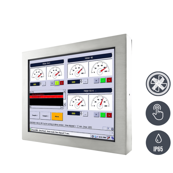 01-Industrie-Panel-PC-IP65-Edelstahl-R17IE3S-65M1-mT.png / TL Produkt-Welten / Panel-PC / Chassis Edelstahl (VESA-Mounting) / Touch-Screen für 1-Finger-Bedienung