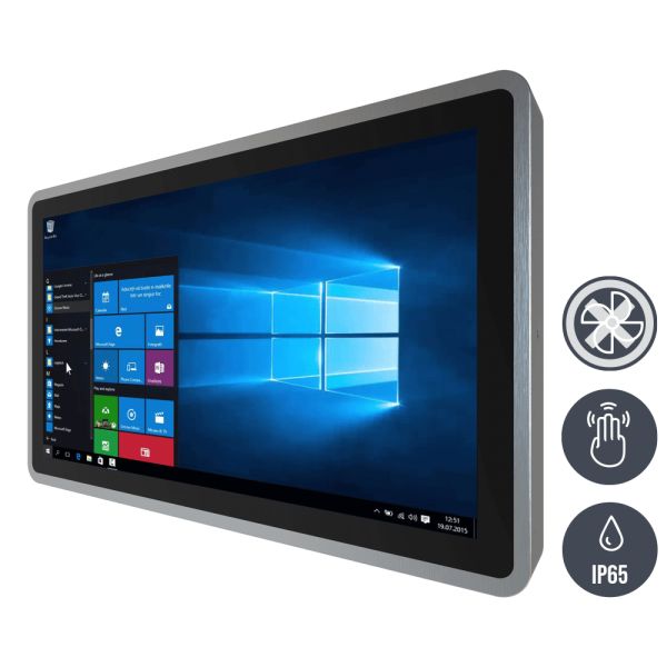 01-front-W22IW3S-SPA3-R / TL Produkt-Welten / Panel-PC / Chassis Edelstahl (VESA-Mounting) / Multitouch-Screen, projiziert-kapazitiv (PCAP)