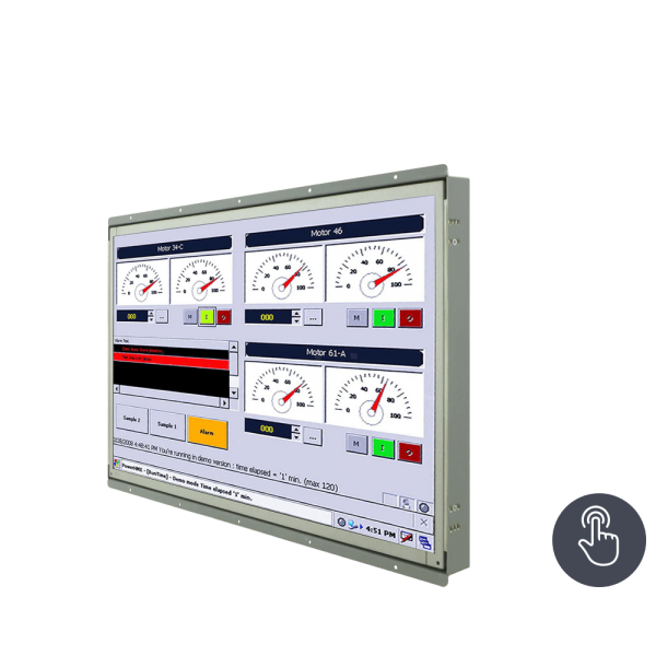 21-Einbau-Industrie-LCD-W22L100-OFA3_mT.png / TL Produkt-Welten / Industriemonitor / Open Frame (Einbau von hinten) / Touch-Screen für 1-Finger-Bedienung