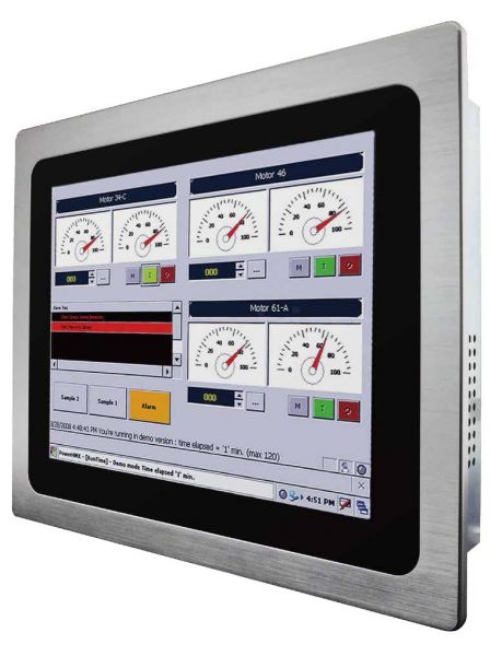 01-PCAP-Multitouch-Industrie-Monitor-R10L100-PPT2 / TL Produkt-Welten / Industriemonitor / Panel Mount (Einbau von vorne) / Multitouch-Screen, projiziert-kapazitiv (PCAP)