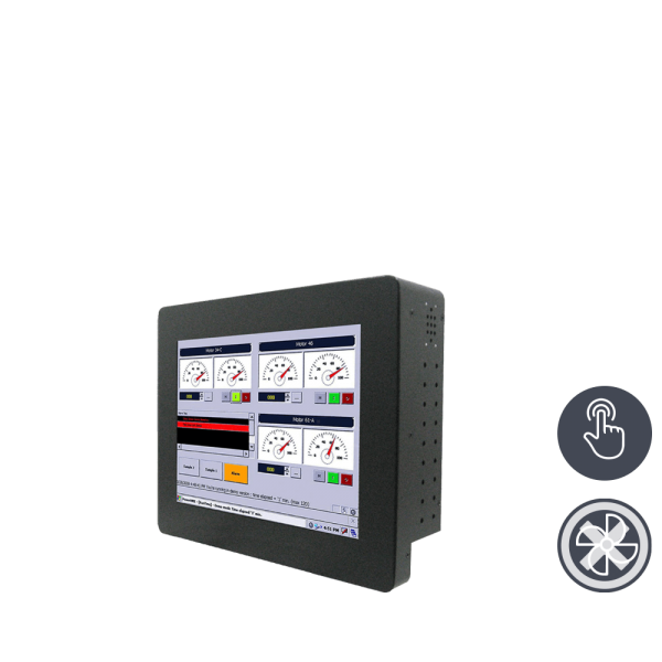 01-Chassis-Industrie-Panel-PC-R12IB3S-CHM2.png / TL Produkt-Welten / Panel-PC / Chassis (VESA-Mounting) / Touch-Screen für 1-Finger-Bedienung