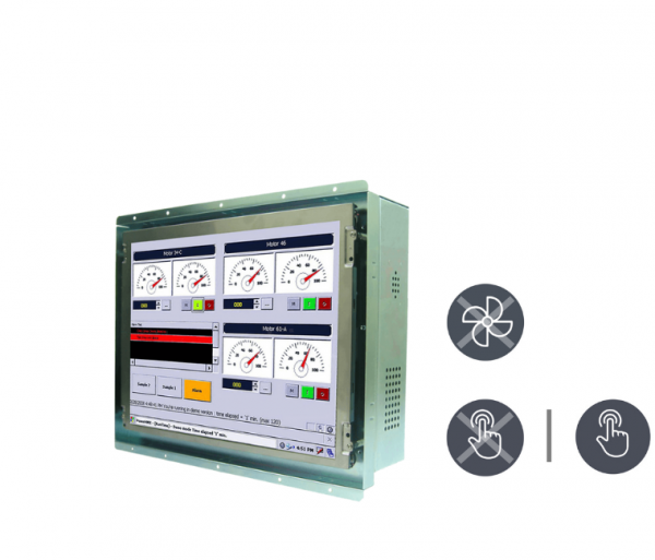 21-Einbau-Industrie-Panel-PC-R12IE3S-OFM2-v1.png / TL Produkt-Welten / Panel-PC / Open Frame (Einbau von Hinten) / Resistive / Glas (optional)