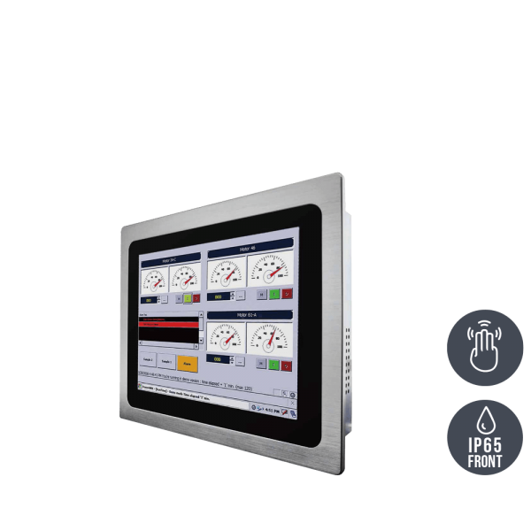 01-PCAP-Multitouch-Industrie-Monitor-R10L100-PPT2.png / TL Produkt-Welten / Industriemonitor / Panel Mount (Einbau von vorne) / Multitouch-Screen, projiziert-kapazitiv (PCAP)
