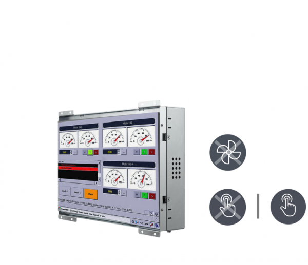 21-Einbau-Industrie-Panel-PC-W10IE3S-OFH2-v1.png / TL Produkt-Welten / Panel-PC / Open Frame (Einbau von Hinten) / Resistive / Glas (optional)