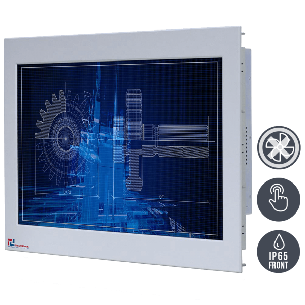 01-Industrie-Panel-PC-WM24PMA-IP65-Einbau.png / TL Produkt-Welten / Panel-PC / Panel Mount (Einbau von vorne) / Touch-Screen für 1-Finger-Bedienung