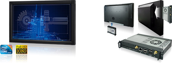 Bigscreen Panel-PC mit PC-Modul im OPS-Standard