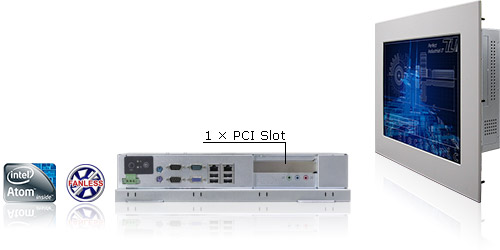 SlimLine ID70-PCI-Serie Einbau-Panel-PC mit PCI Erweiterungssteckplatz