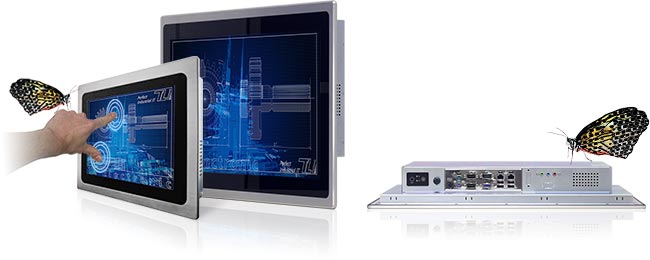 In verschiedenen industrie-üblichen Display-Diagonalen und Auflösungen erhältlich sind die SlimLine MTU-Serien mit Atom D2500 CPU und projiziert-kapazitivem Multi-Touch-Screen erhältlich.