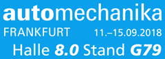 automechanika Frankfurt 11.-15.09.2018 Halle 8 Stand G79