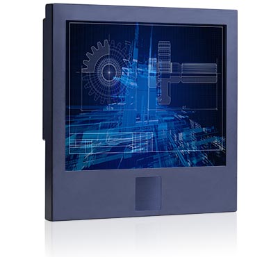 Industrie-Panel-PC SlimLine mit erweitertem Gehäuse und integriertem RFID-Reader