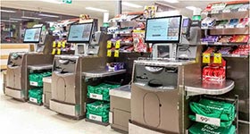 GC-Serie HMI-Touchscreens am Point-of-Sale im Supermarkt