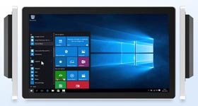 völlig flache Frontfläche der PCAP-Multi-Touch-Screens ist leicht zu reinigen