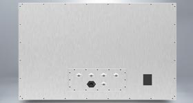 IP65-geschützte Anschlüsse an der Rückseite des Edelstahl-Industrie-PCs