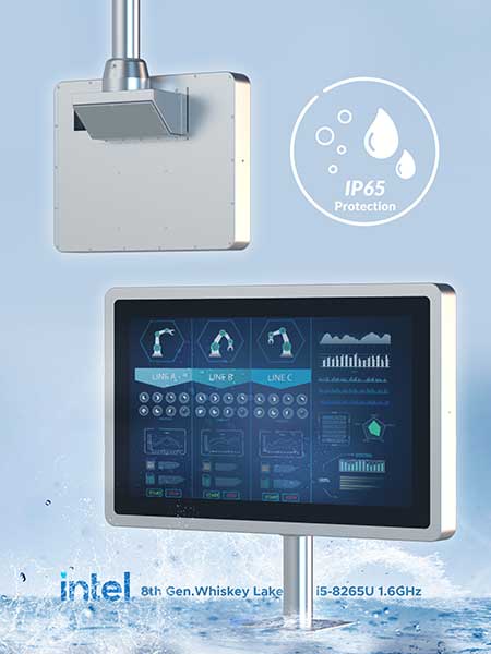 Edelstahl-Panel-PC für nasse und staubige Umgebungen