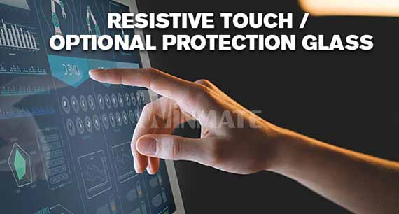 flache PCAP-Touch-Frontfläche ohne Schmutzkanten