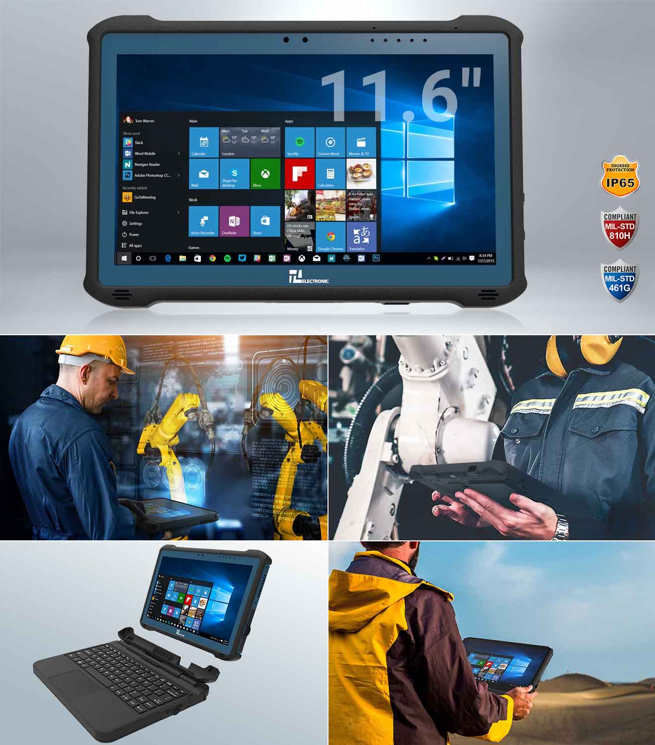 Rugged Industrial Tablet M116TG im industriellen Außeneinsatz
