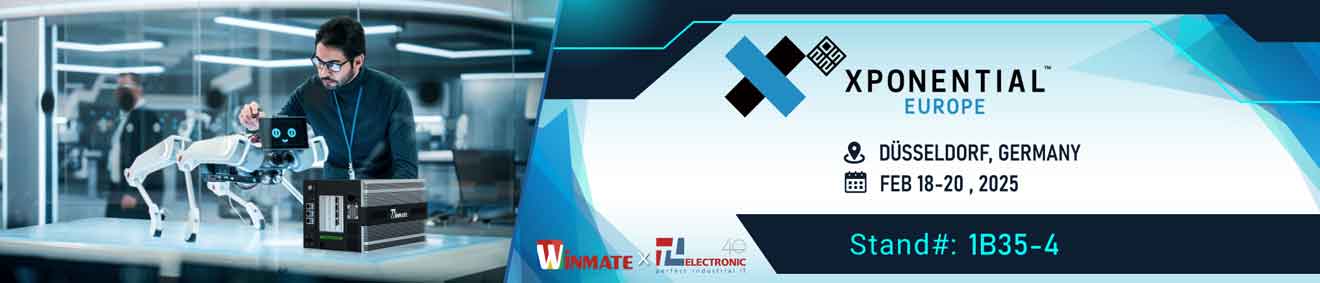 XPONENTIAL EUROPE 2025, Düsseldorf 18.-20.02.2025, Winmate und TL Electronic auf Stand Nr. 1B35-4
