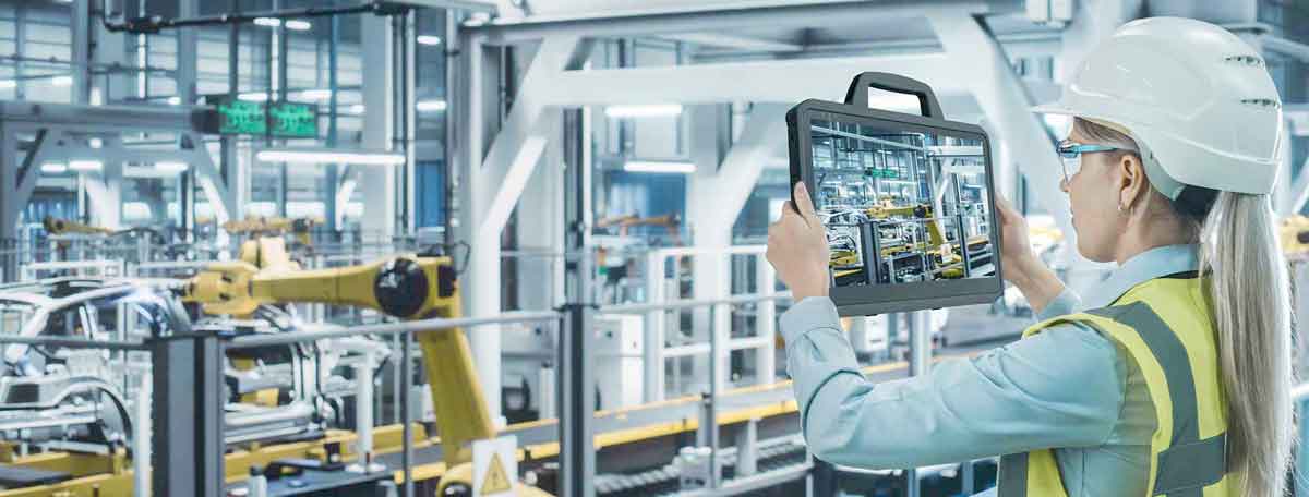 D140 Rugged Tablet im Smart-Factory-Einsatz